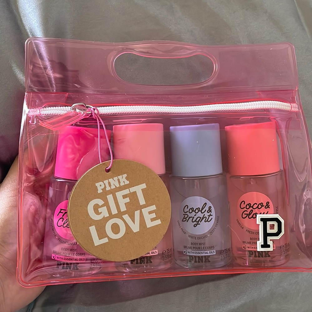 PINK mini body spray mist gift set